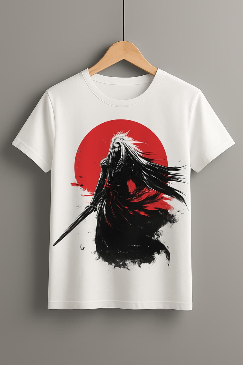 Samurai warrior cotton T-shirt 