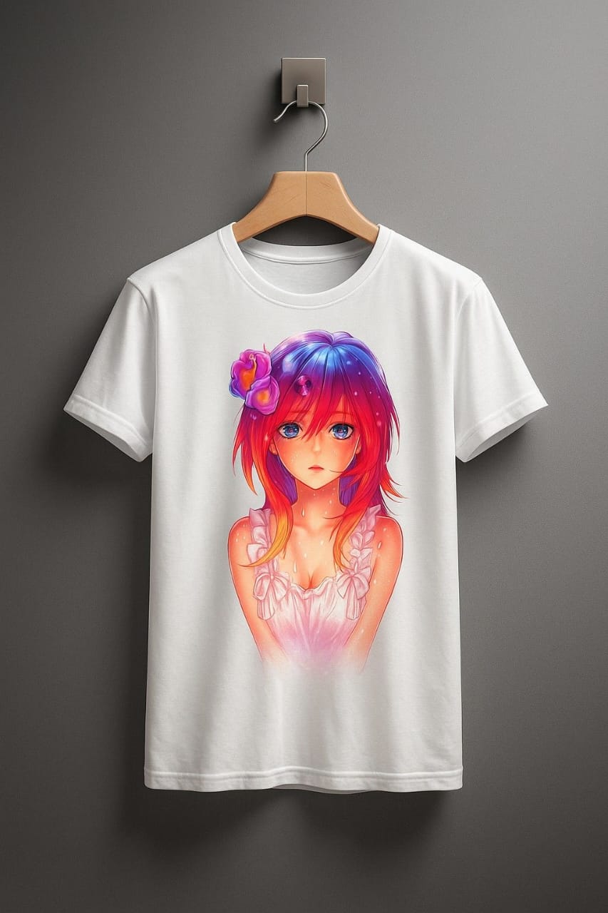 Anime Girl Cotton T-Shirt